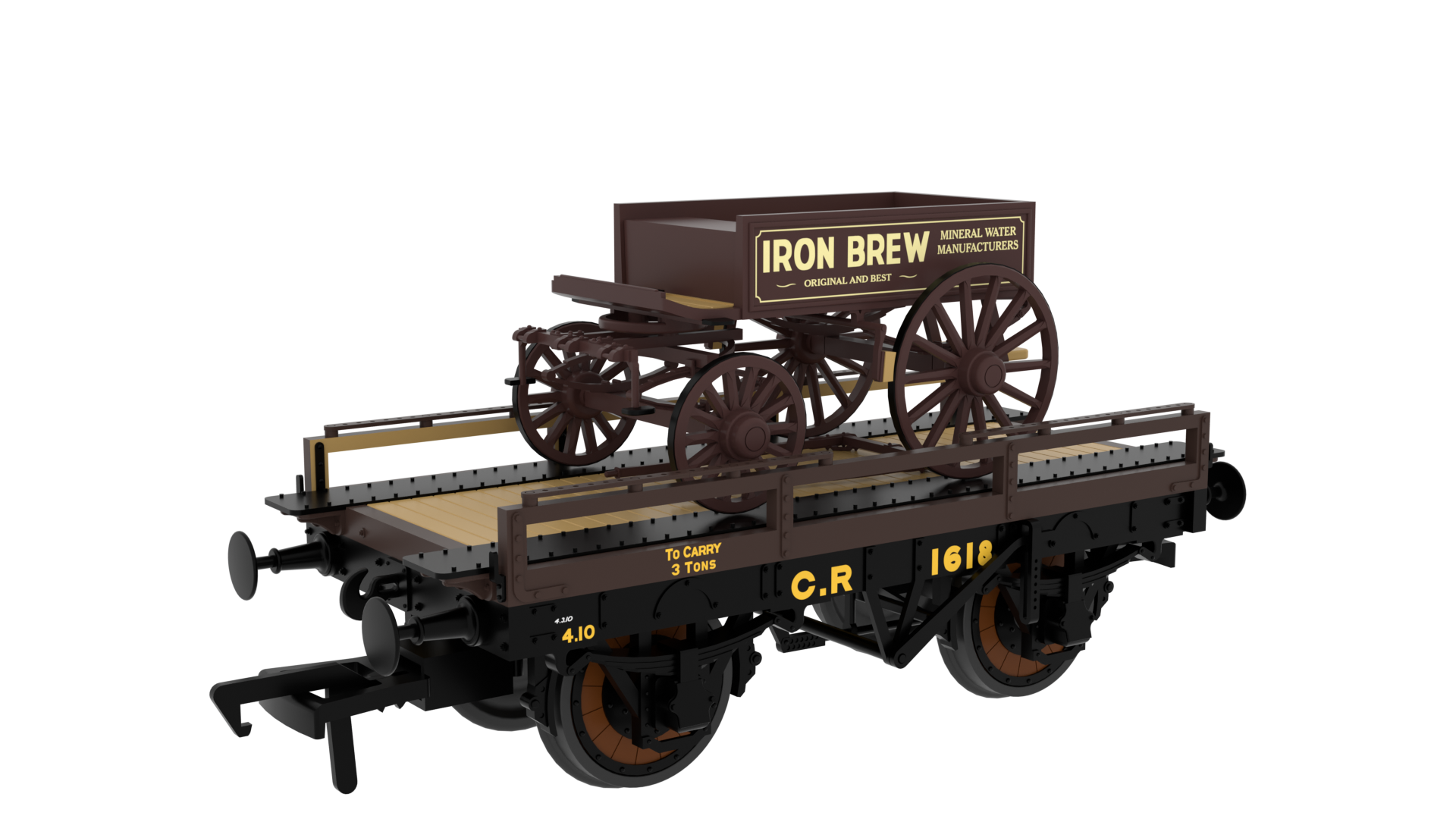Rapido 830010 Caledonian ‘Evolution’ Open Carriage Truck No.1618 - OO Gauge