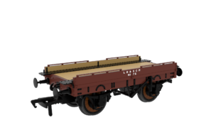 Rapido 830023 LBSCR Plain Mahogany ‘Evolution’ Open Carriage Truck No.76 - OO Gauge
