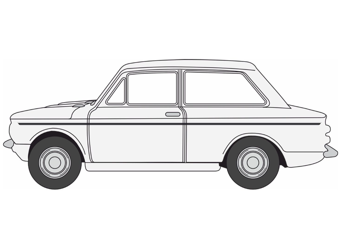 Oxford Diecast 76HI006 Hillman Imp Polar White - 1:76 Scale