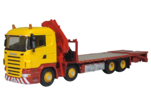 Oxford Diecast 76SCL005 Scania Crane Lorry Yellow  - 1:76 Scale