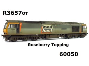 Hornby R3657OTWP Class 60 60050 "Roseberry Topping" In Loadhaul Triple Grey Livery Renumbered Named & Weathered - OO Gauge DCC Ready PREOWNED