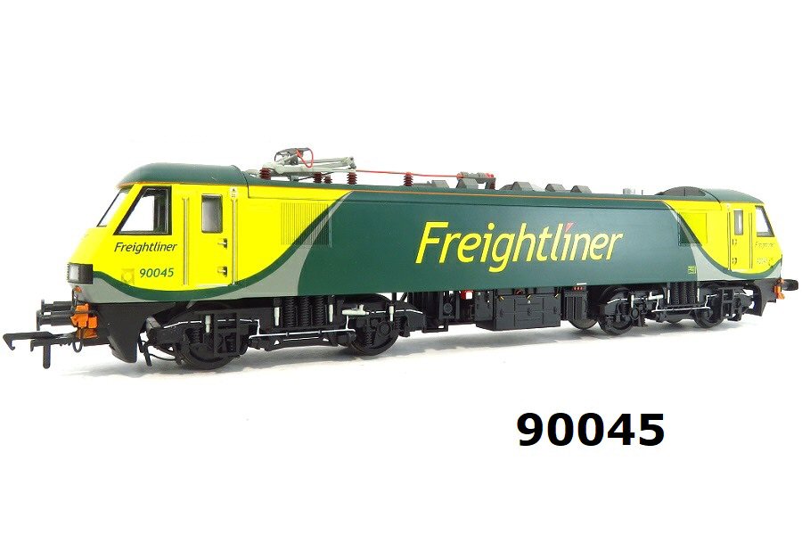 Bachmann 32-612OT2 Class 90 90045 In Freightliner Powerhaul Livery Olivia's Renumbered OO Gauge