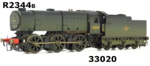 Hornby R2344BP Q1Class 33020 In BR Black Late Crest  Factory Weathered OO Gauge DCC READY PREOWNED