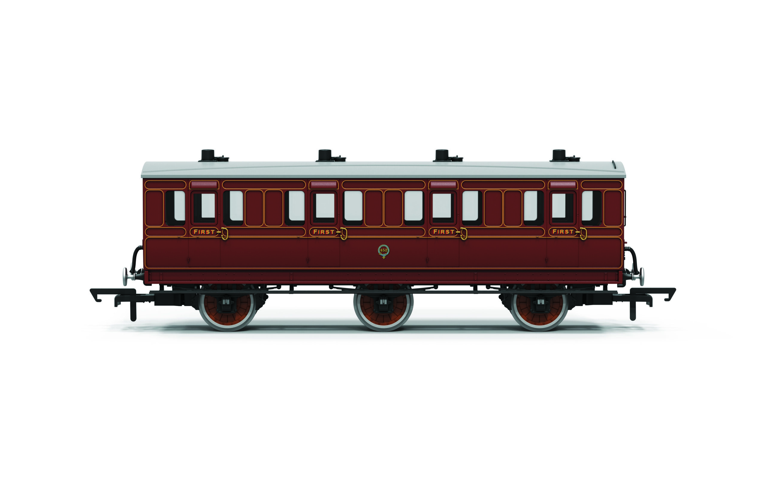 Hornby R40538 LB&SCR 6 wheel First class coach 452 - OO Gauge