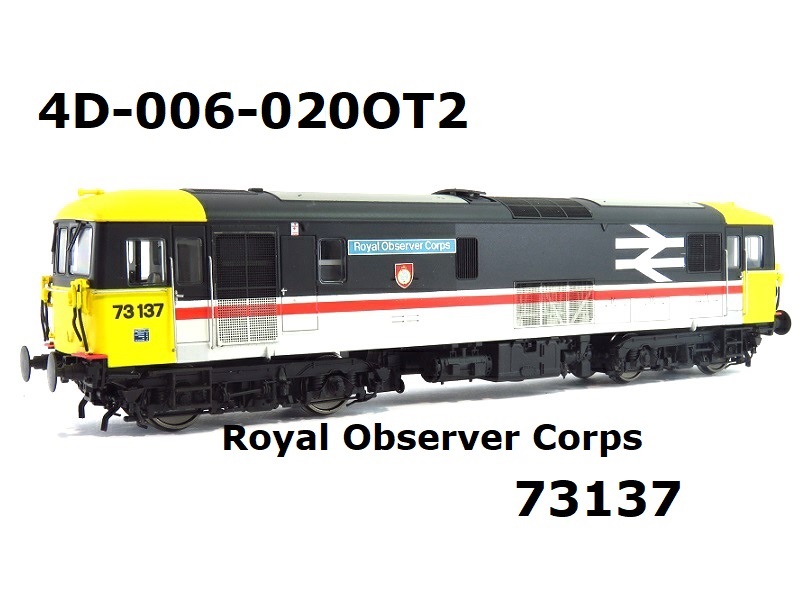 Dapol 4D-006-020OT2 Class 73 73137 "Royal Observer Corps" In BR Intercity Executive Livery OO Gauge DCC READY POOR RUNNER
