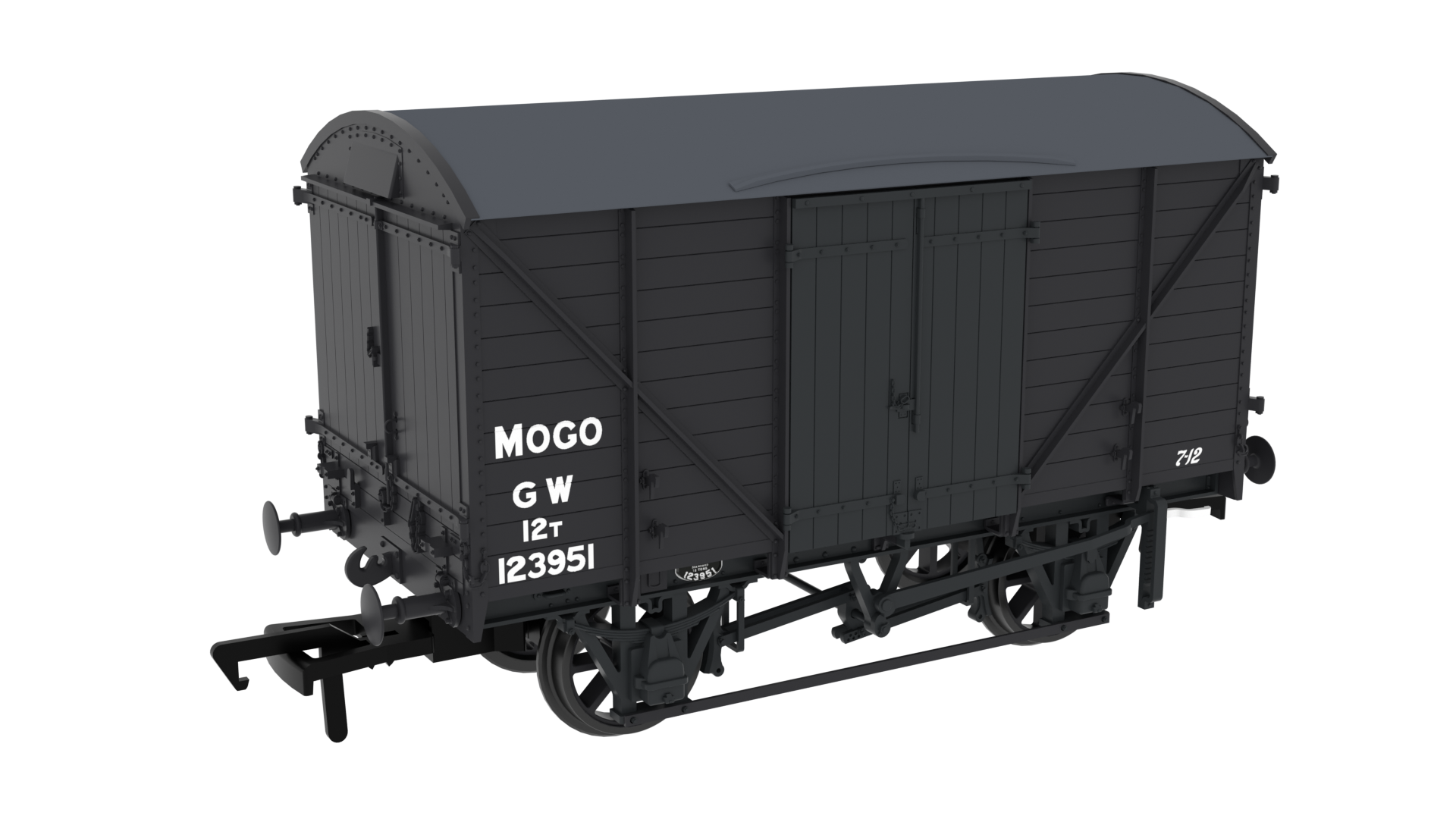 Rapido Trains 813304 | Diagram G31 MOGO Van - No.123951 GWR Post-36 Grey - OO Gauge