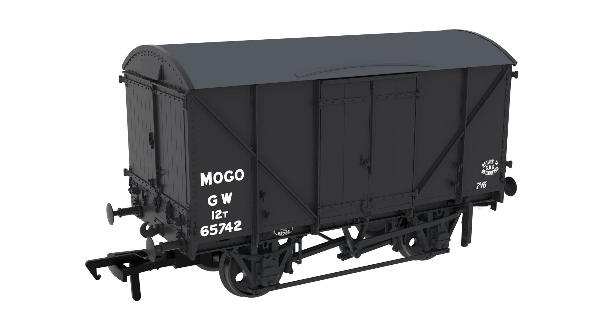 Rapido Trains 813305 | Diagram G43 MOGO Van - No.65742 GWR Post-36 Grey - OO Gauge