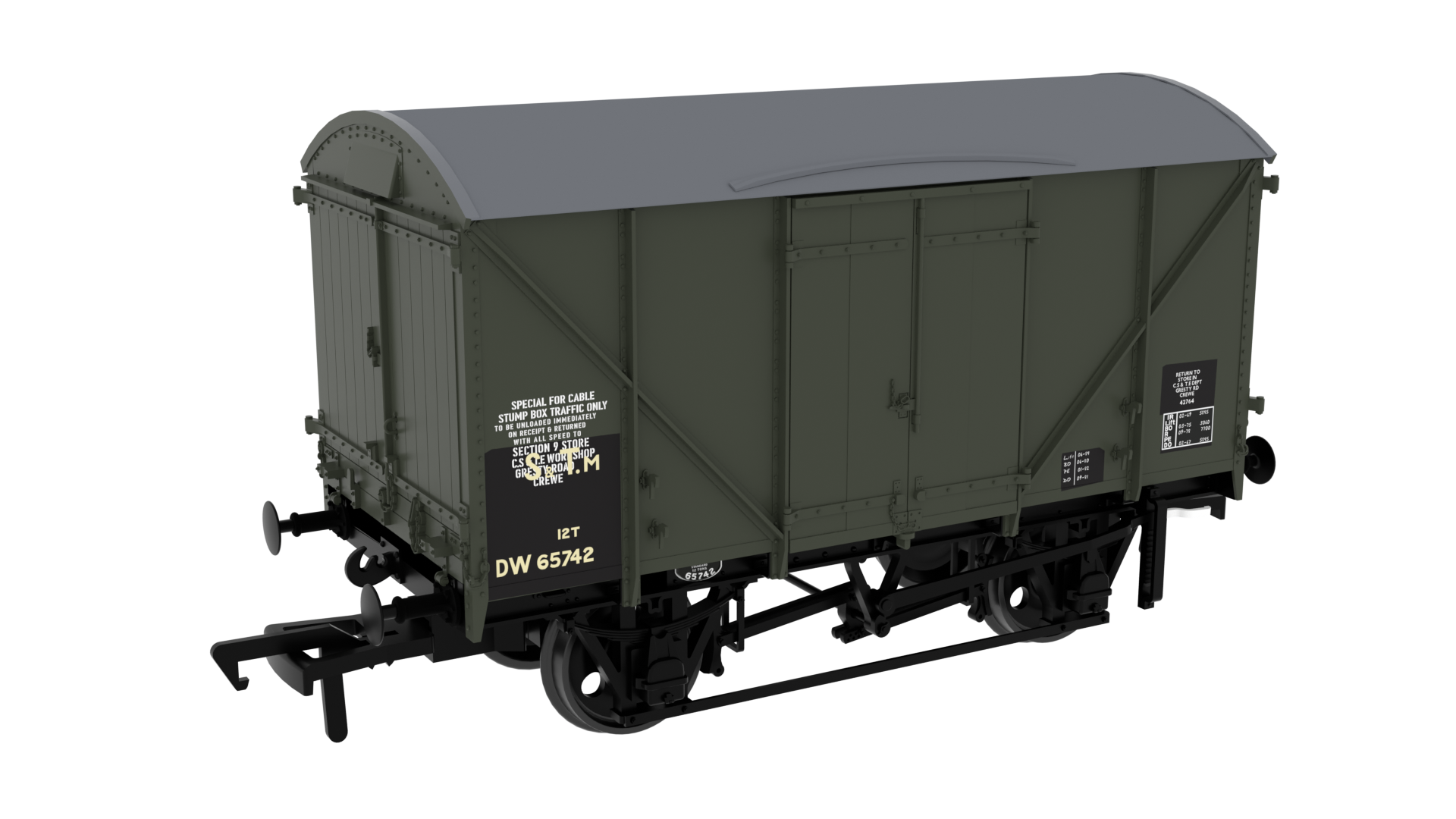 Rapido Trains 813316 | Diagram G43 MOGO - No.DW65742 BR Engineers Olive Green - OO Gauge