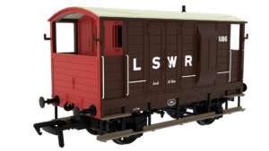 Rapido Trains 820002 | LSWR/WD 20T Brake Van - No. 4186 LSWR Brown - OO Gauge