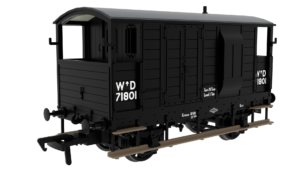 Rapido Trains 820003 | LSWR/WD 20T Brake Van - No. 71801 WD Black - OO Gauge