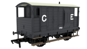 Rapido Trains 820005 | LSWR/WD 20T Brake Van - No. 1750 GER Grey - OO Gauge