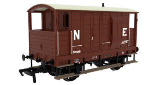 Rapido Trains 820011 | LSWR/WD 20T Brake Van - No. 601770 LNER Oxide (pre-36) - OO Gauge