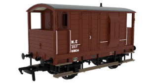 Rapido Trains 820016 | LSWR/WD 20T Brake Van - No. 601834 LNER Oxide (post-36) - OO Gauge
