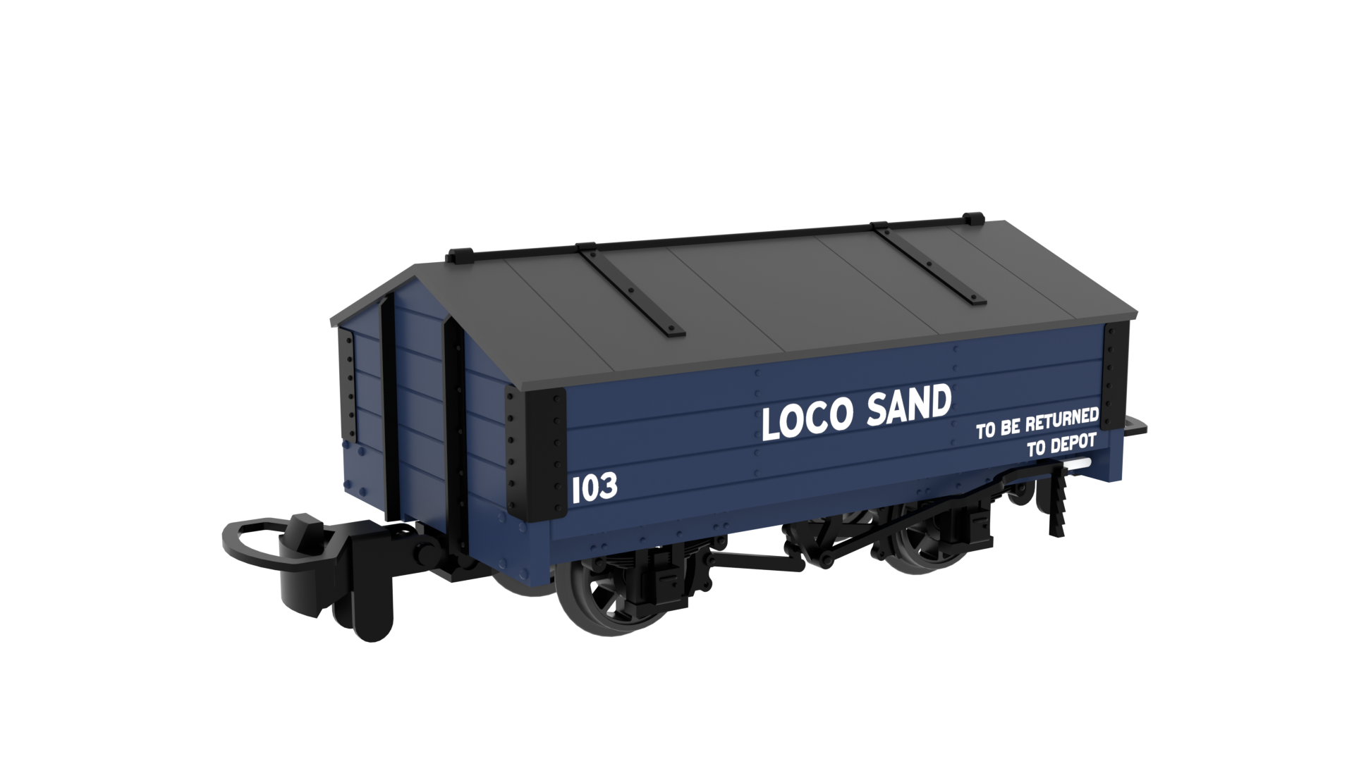 Rapido Trains 990412 | 009 Peaked Roof Van - Loco Sand No.103 - 009 Gauge
