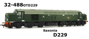 Bachmann 32-488OTD229 Class 40 D229 Saxonia In BR Green Livery (FGE) OO Gauge DCC READY - OLIVIA's TRAINS REWORK