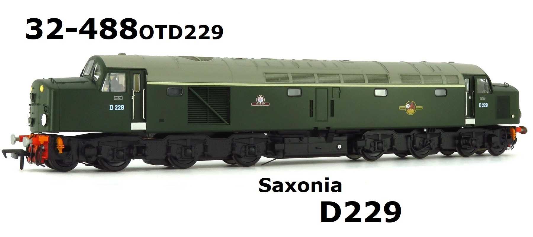 Bachmann 32-488OTD229 Class 40 D229 Saxonia In BR Green Livery (FGE) OO Gauge DCC READY - OLIVIA's TRAINS REWORK