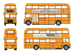 EFE Road E42602 AEC Routemaster Northern NBC FTP595C (3109) Service 136 North Hylton 1:76 Scale