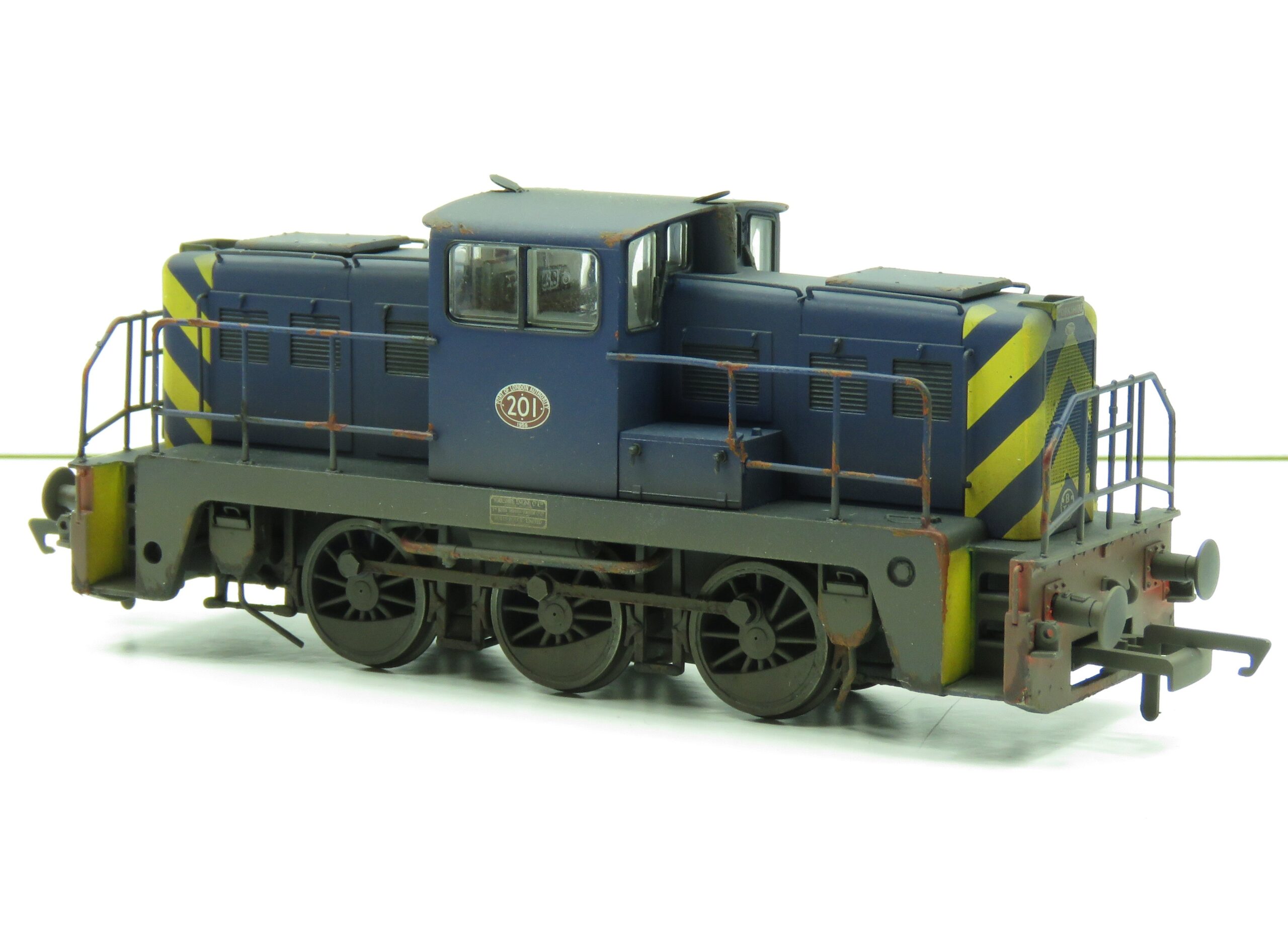 OXFORD RAIL Golden Valley GV2015W Janus Port of London N°201 In PORT OF LONDON Blue Livery OO Gauge DCC READY - OLIVIA's TRAINS Weathering