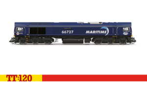 Hornby TT3051M GBRf Class 66 66727 Maritime One - Era 10 - TT Gauge DCC READY