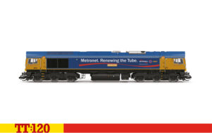 Hornby TT3053M GBRf Class 66 66719 Metro-Land - Era 10 - TT Gauge DCC READY