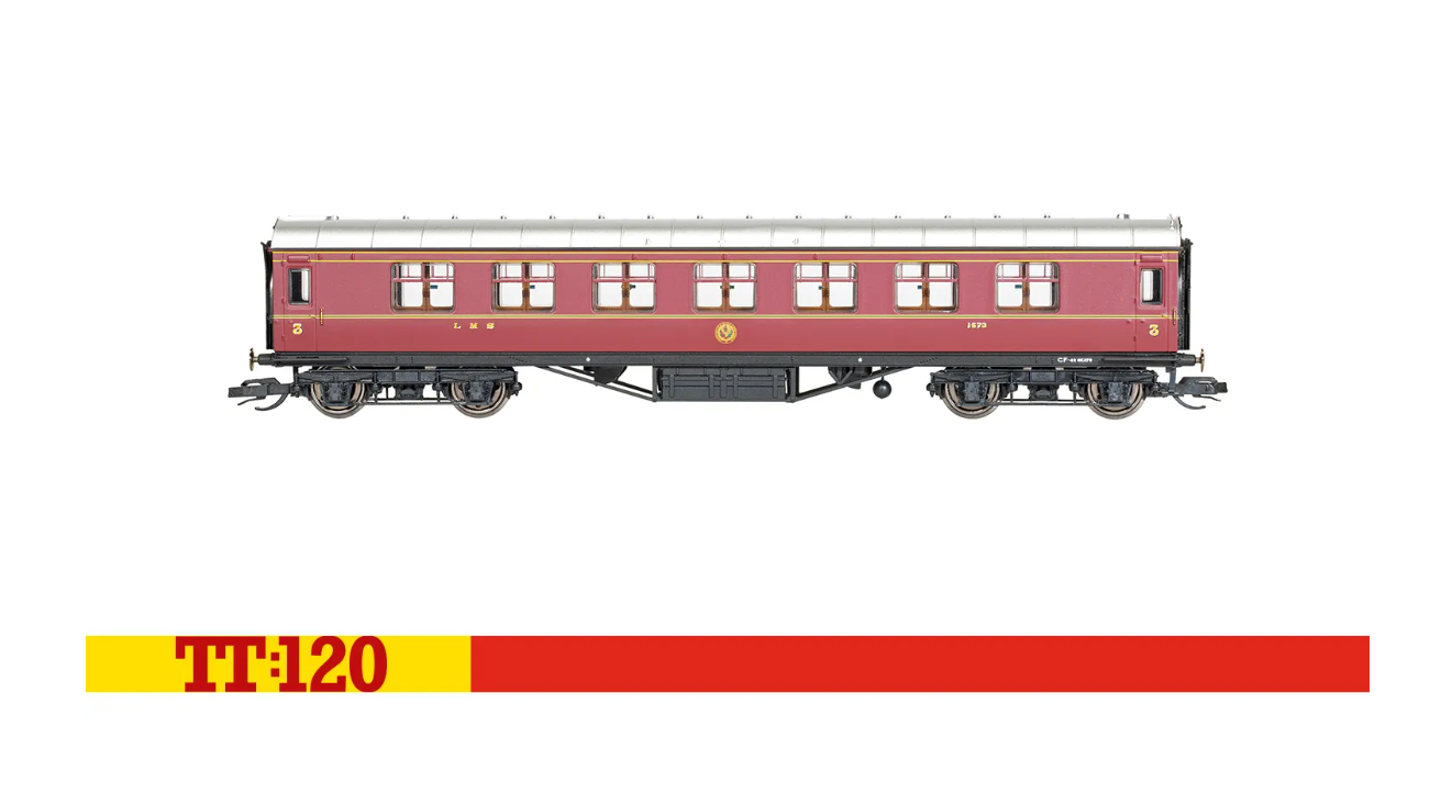 Hornby TT4008A LMS 57' Corridor Third, 1573 - Era 3 - TT Gauge