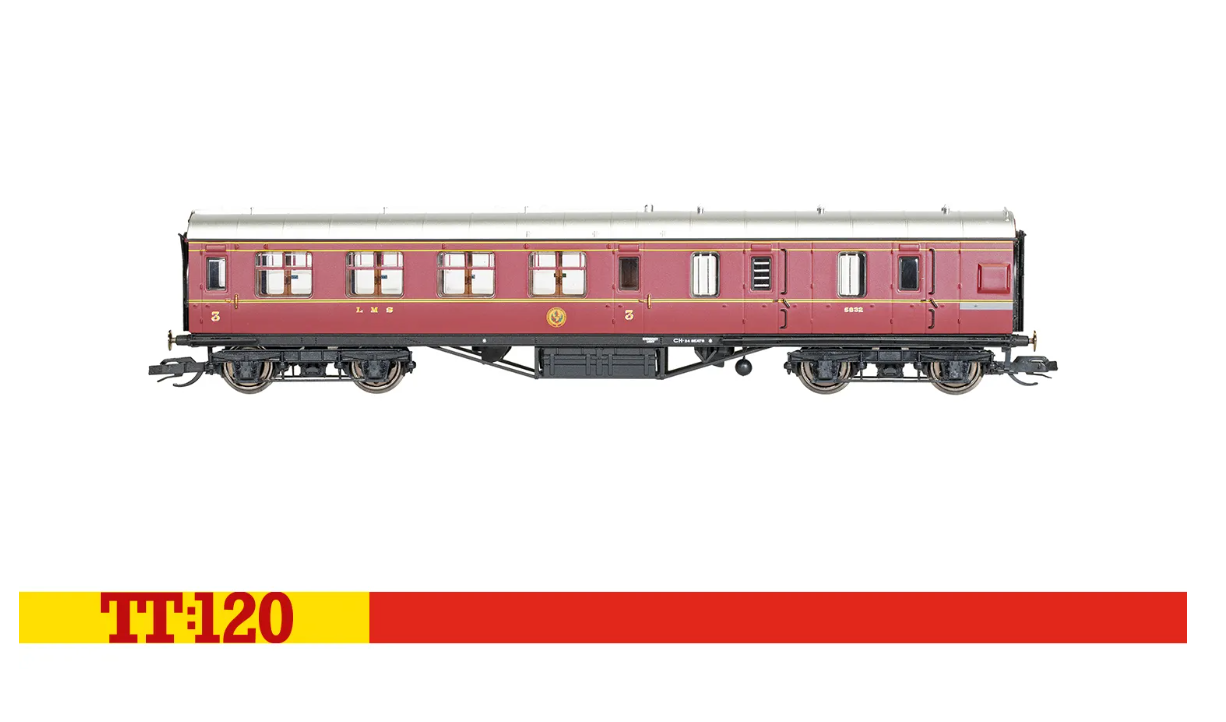 Hornby TT4009A LMS 57' Brake Third, 5832 - Era 3 - TT Gauge
