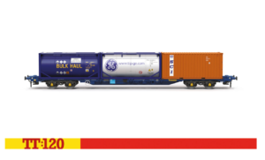 Hornby TT6057 Touax KFA Container Wagon - 93374 - TT Gauge