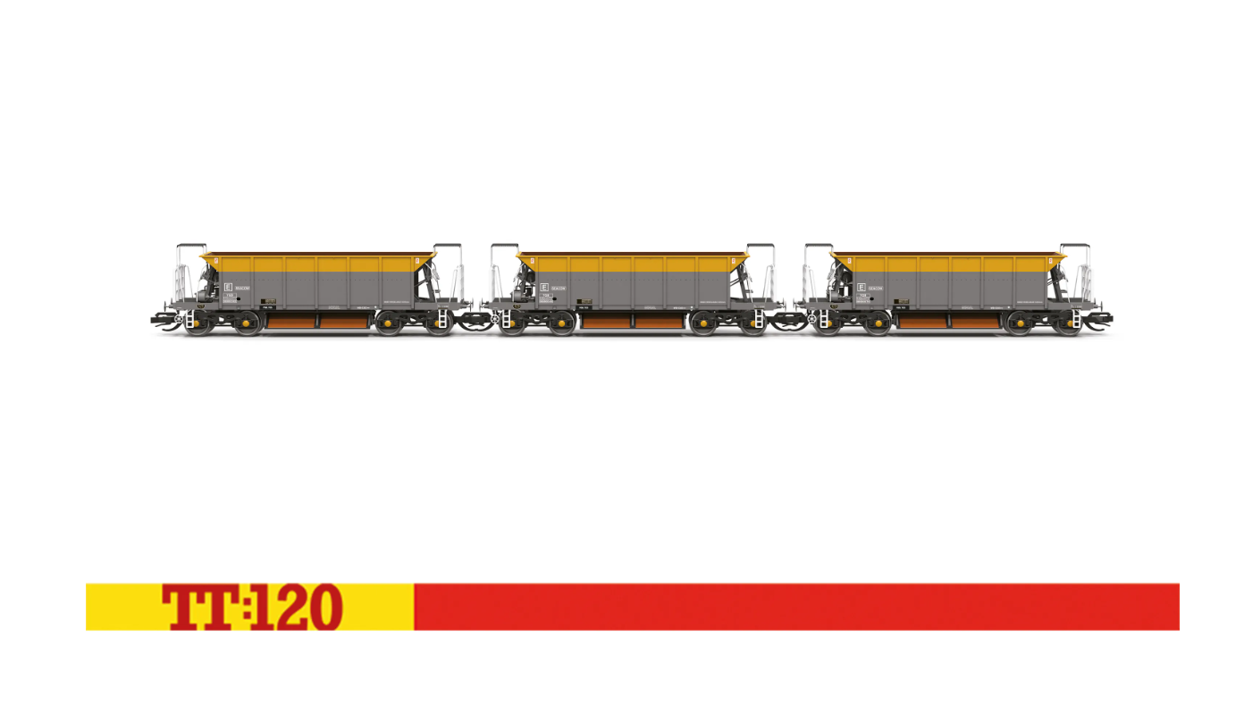 Hornby TT6076 Railfreight - HEA Wagon - Triple Pack Wagons TT Gauge