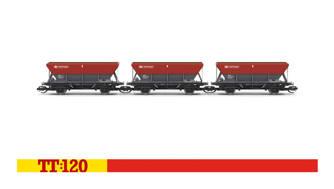 Hornby TT6077 EWS - MEA Wagon - Triple Pack TT Gauge