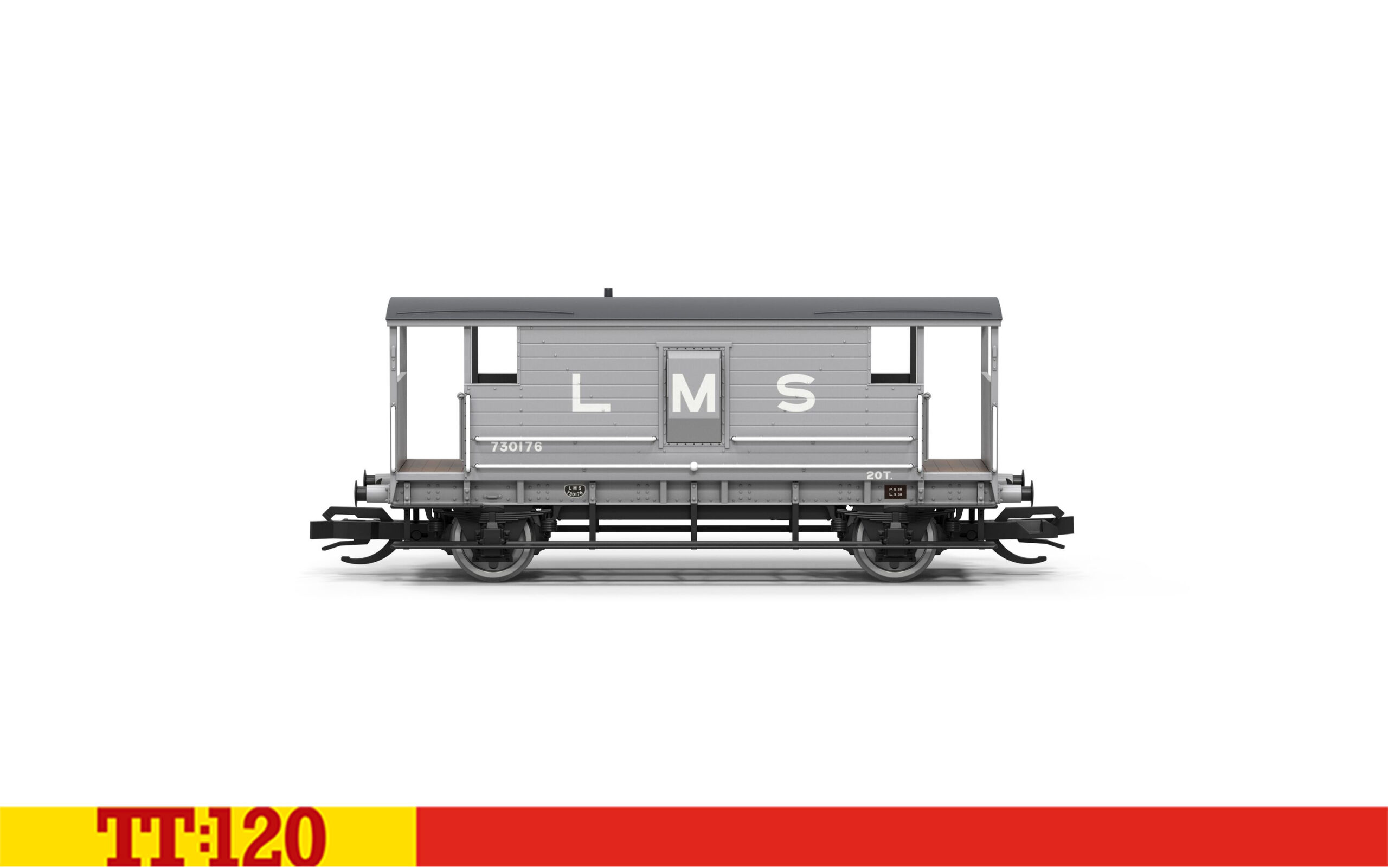 Hornby TT6090 LMS Brake Van 730176 Wagons TT Gauge
