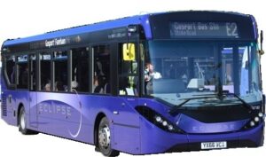 80m UKD76202 Alexander Dennis Enviro200 MMC 11.8M - E2 First HandDorset 'Eclipse' Ft.67181 YX66 WBW - 1:76 Scale