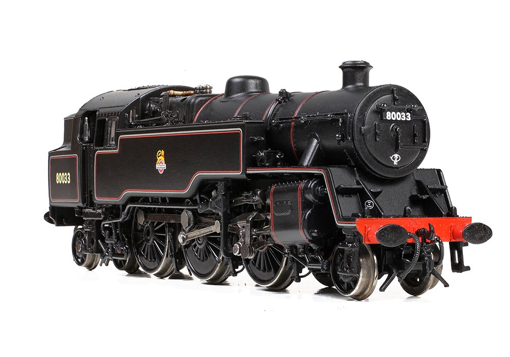 Graham Farish 372-535A BR Standard 4MT Tank 80033 BR Lined Black (Early Emblem) - N Gauge