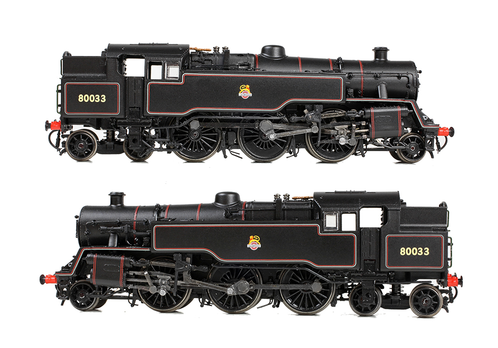 Graham Farish 372-535A BR Standard 4MT Tank 80033 BR Lined Black (Early Emblem) - N Gauge