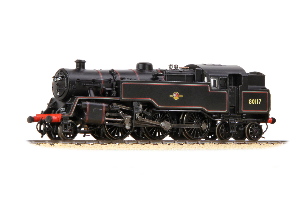 Graham Farish 372-536A BR Standard 4MT Tank 80117 BR Lined Black (Late Crest) - N Gauge