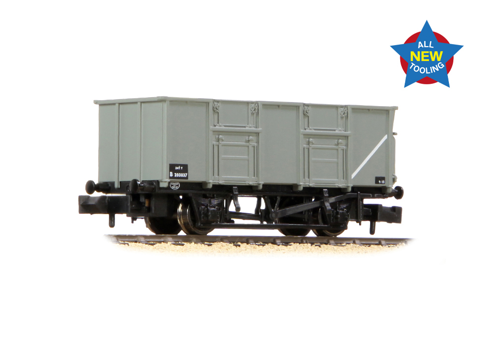 Graham Farish 378-050 BR 24.5T Mineral Wagon BR Grey - N Gauge