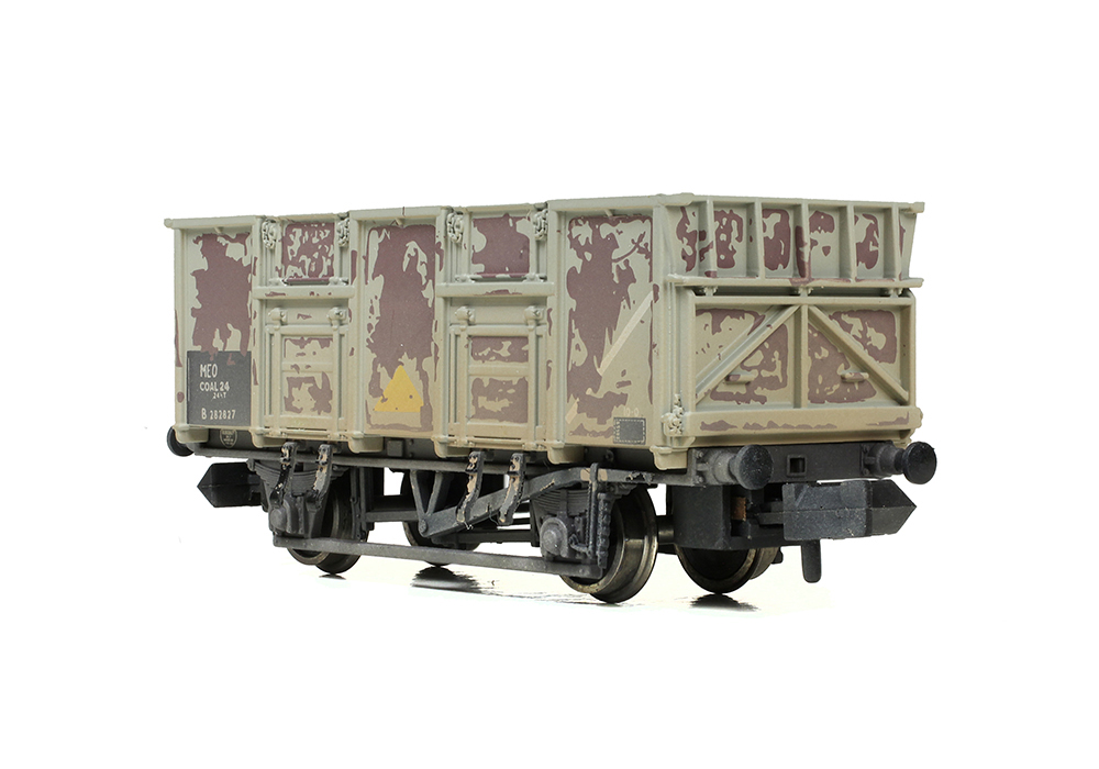Graham Farish 378-052 BR 24.5T Mineral Wagon BR Grey (TOPS) WEATHERED - N Gauge