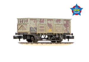 Graham Farish 378-052 BR 24.5T Mineral Wagon BR Grey (TOPS) WEATHERED - N Gauge