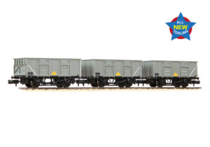 Graham Farish 378-055 BR 24.5T Mineral 3-Wagon Pack BR Grey - N Gauge