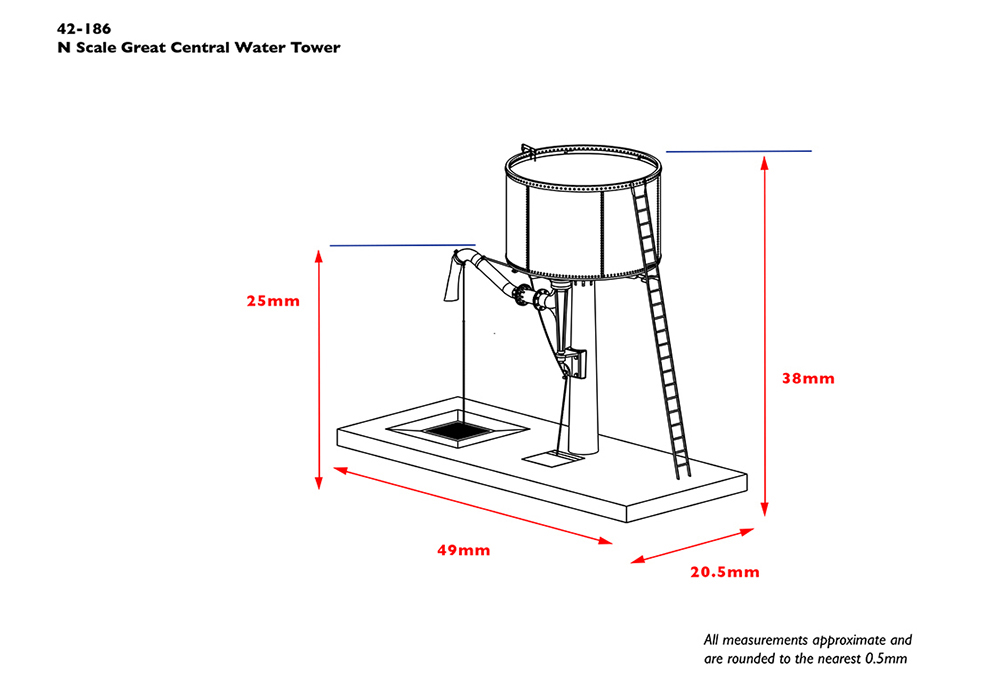Scenecraft 42-186 Great Central Water Tower - 1:148 (N) Gauge