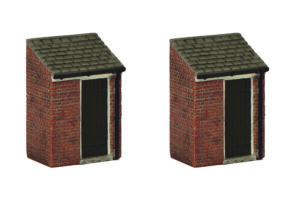 Scenecraft 44-554 Outhouses (x2) - 1:76 (OO/OO9) Gauge