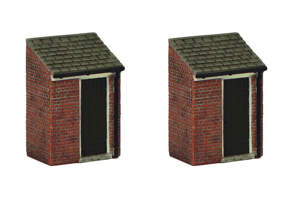 Scenecraft 44-554 Outhouses (x2) - 1:76 (OO/OO9) Gauge