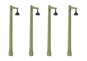 Scenecraft 44-591 Concrete Single Arm Lamp Posts (x4) - 1:76 (OO/OO9) Gauge