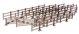 Dapol C023 Fences and Gates (8 Strips) OO/HO GAUGE