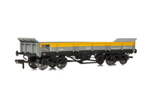 EFE Rail E87119 BR YCV 'Turbot' Bogie Ballast Wagon BR Engineers Grey & Yellow - OO Gauge