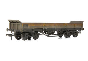 EFE Rail E87121 BR YCV 'Turbot' Bogie Ballast Wagon BR Engineers Grey & Yellow WEATHERED - OO Gauge