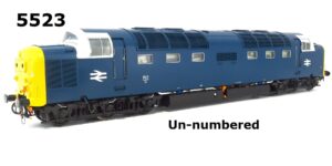 Heljan 5523 Class 55 Deltic Unnumbered BR Blue | Finsbury Park White Cabs | O Gauge