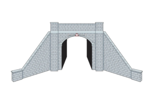 Peco Lineside LK12161 - PECO Lineside - TT:120 - Bridge, Stone, Single Track  TT TT120 GAUGE