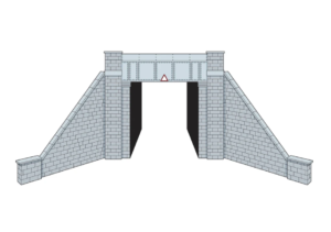 Peco Lineside LK12165 - PECO Lineside - TT:120 - Bridge, Steel Plate, Stone Abutments, Single Track TT TT120 GAUGE