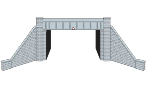 Peco Lineside LK12167 - PECO Lineside - TT:120 - Bridge, Steel Plate, Stone Abutments, Double Track TT TT120 GAUGE