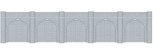 Peco Lineside LK12169 - PECO Lineside - TT:120 - Retaining Wall, Stone, 304mm/12in TT TT120 GAUGE
